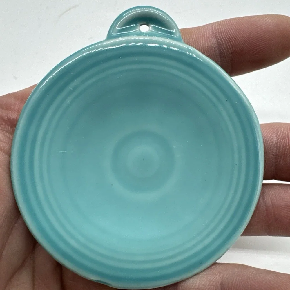 Fiesta Ornament Blank in Turquoise | Fiestaware Blue Mini Dinner Plate Christmas